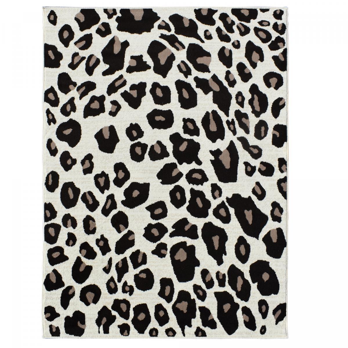 tapis salon fauve Beige et marron motif animalier