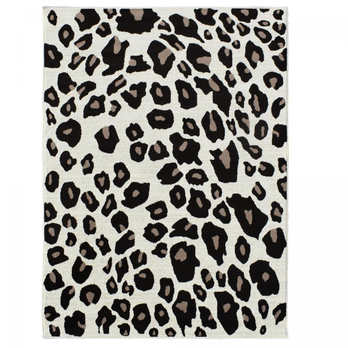 tapis salon fauve Beige et marron motif animalier