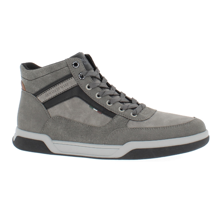 Armata di Mare Scarpe Uomo Stivaletti Casual Stringati con Soletta Rimovibile in Memory Foam AMU W24M617 Grey