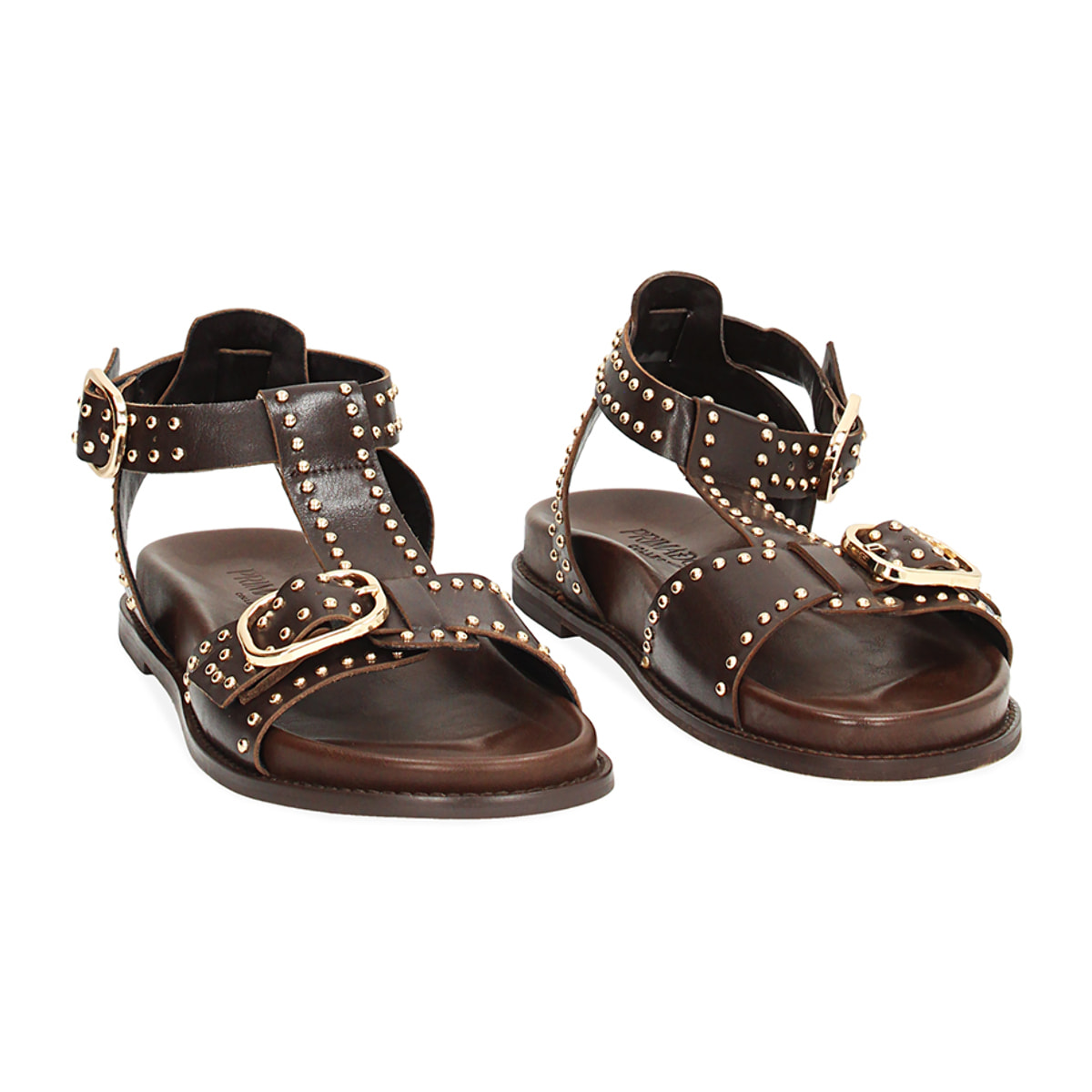 Fussbett in pelle marrone