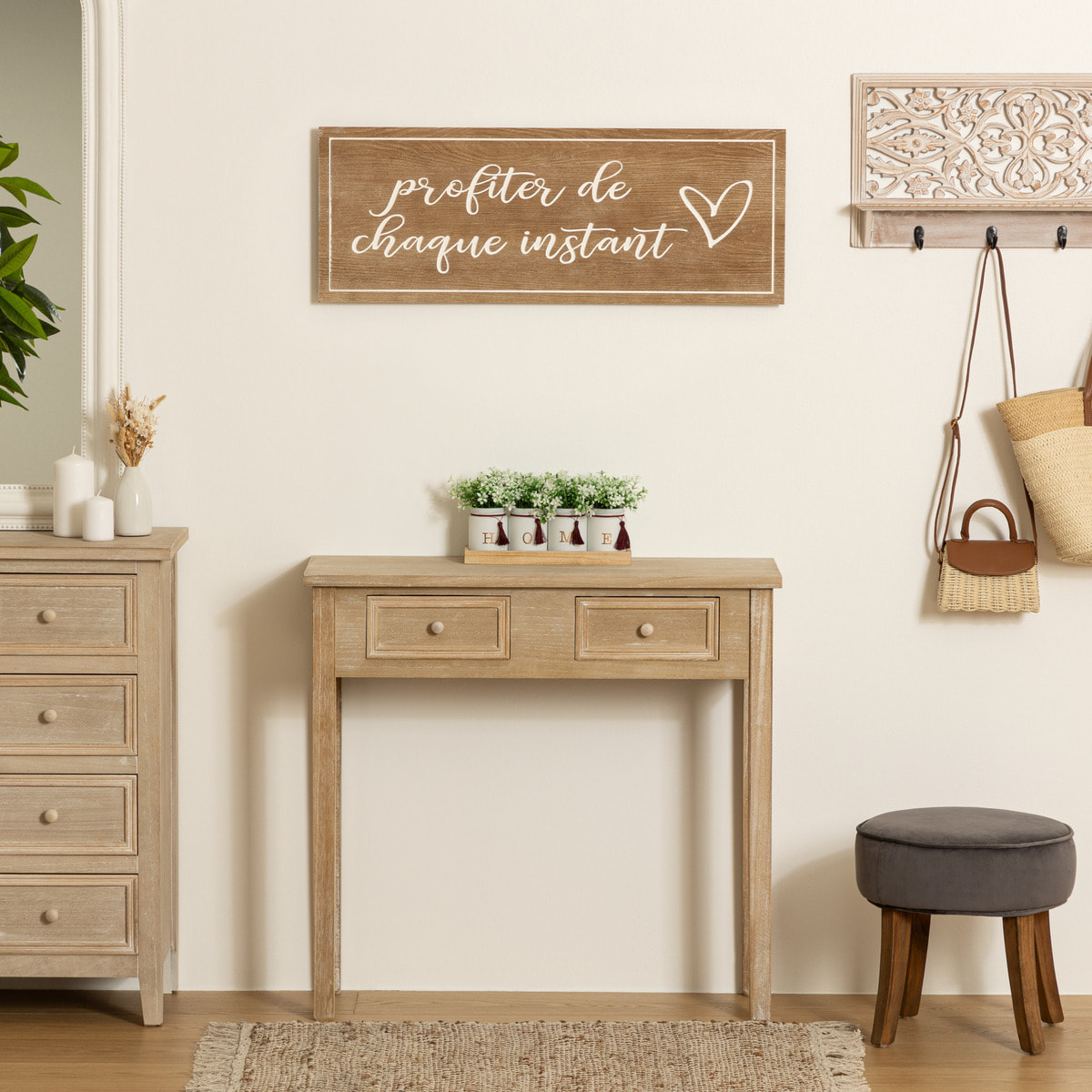 Déco murale manuscrite 80x30 cm