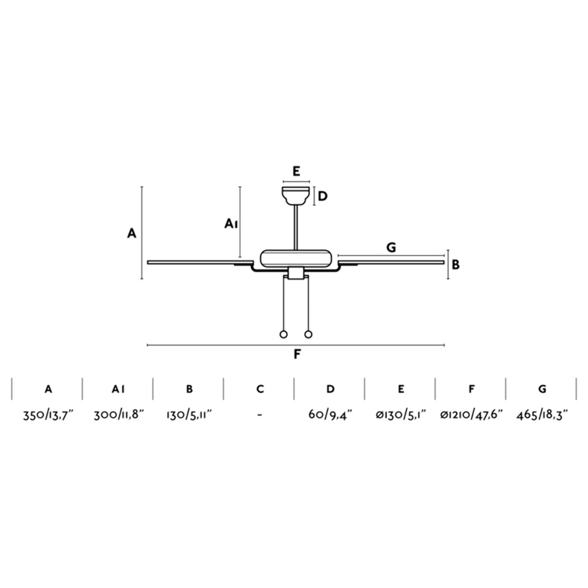 YAKARTA M ventilatore da soffitto oro vecchio