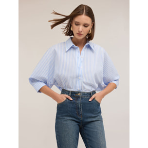 Motivi - Camicia over a righe - Azzurro