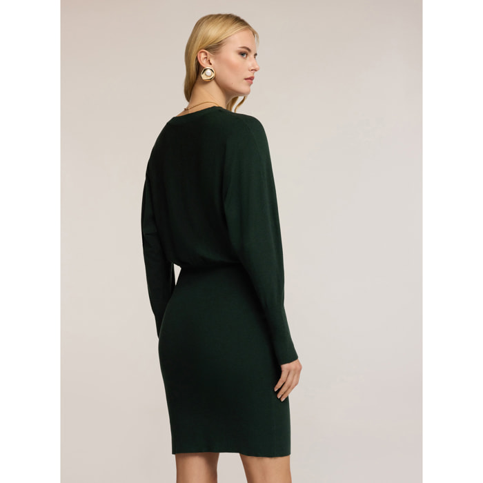 Motivi - Vestito in maglia con maniche kimono - Verde