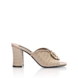 PHILIPP PLEIN Mid-Heel Platform Sandals Broche Cocco