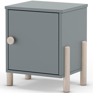Table de chevet enfant 1 porte en bois - BASTIEN