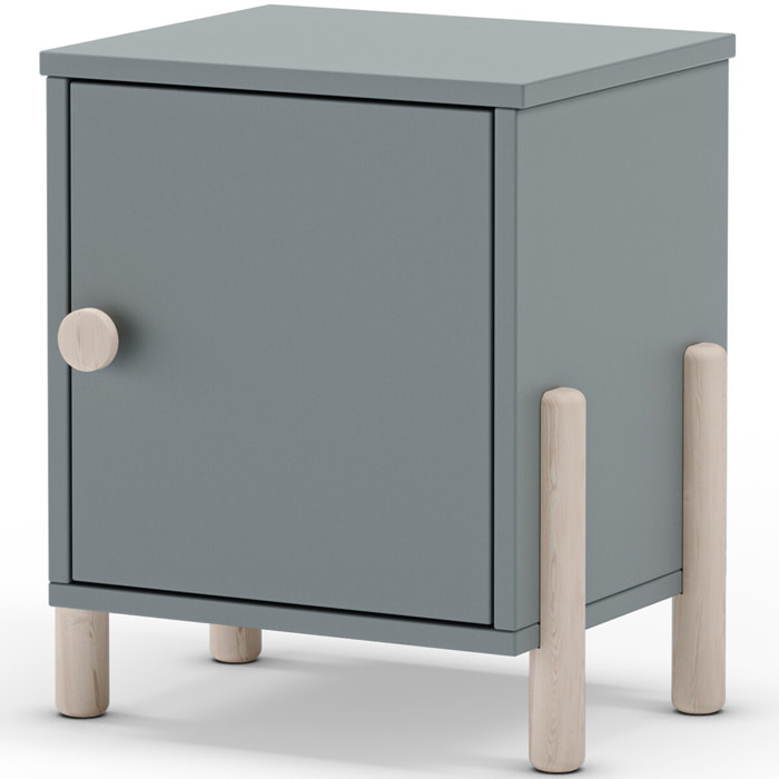 Table de chevet enfant 1 porte en bois - BASTIEN