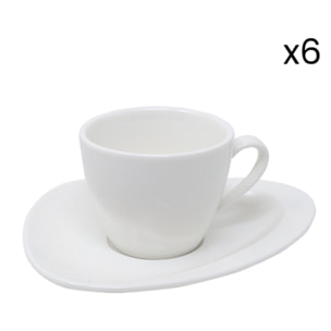 Servizio caffè Carrara da 6 pezzi in porcellana