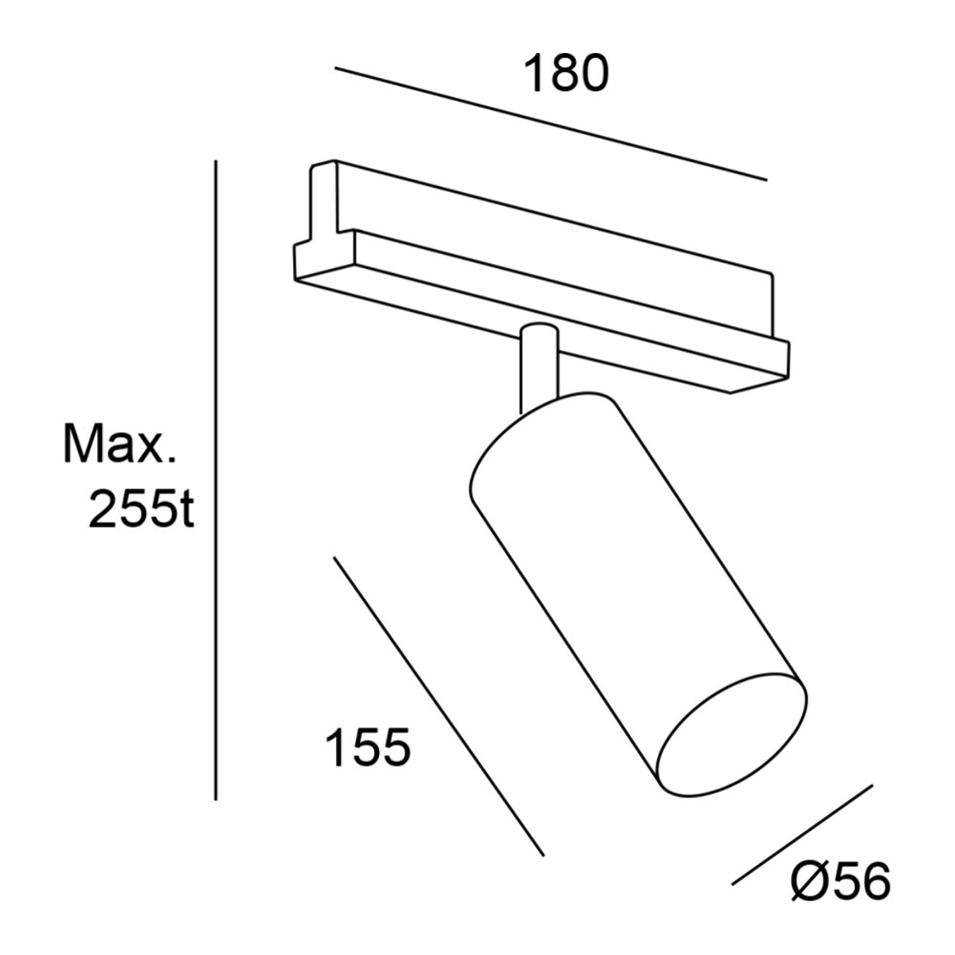 Forlight Arch - Proyector de Carril LED 17.6W Diámetro 5 |6cm. Blanco Cálido 3000K. Sistema de Carril Compatible con Carril Tri