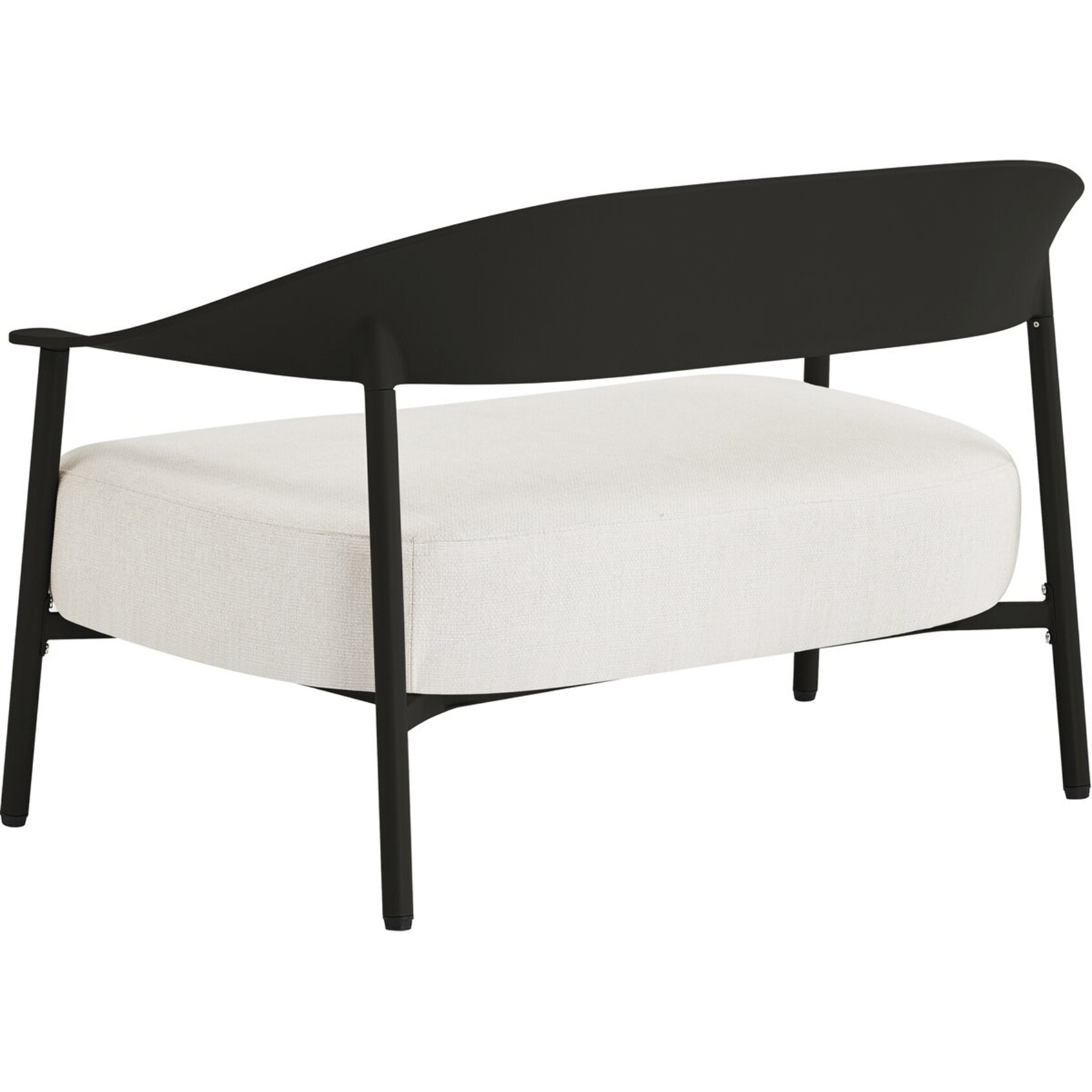 Canapé de jardin en plastique et métal "Céora" - 2 places - Noir