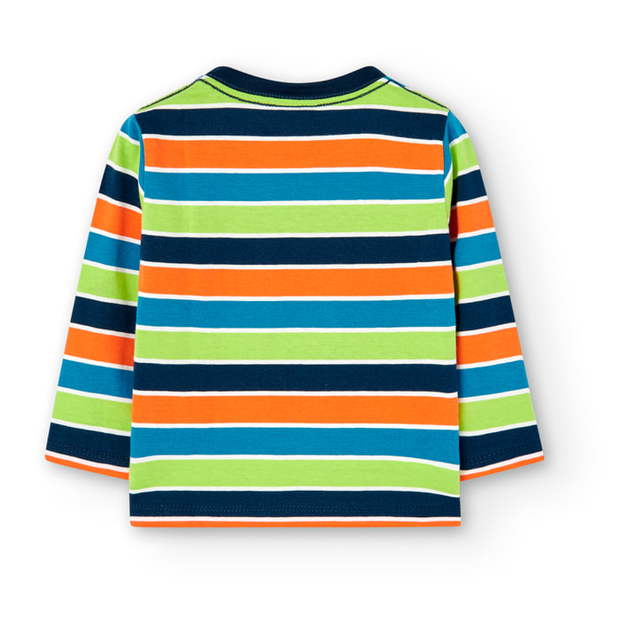 Camiseta punto listada de bebé niño -BCI