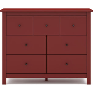 Commode 7 tiroirs en bois massif - MACHA