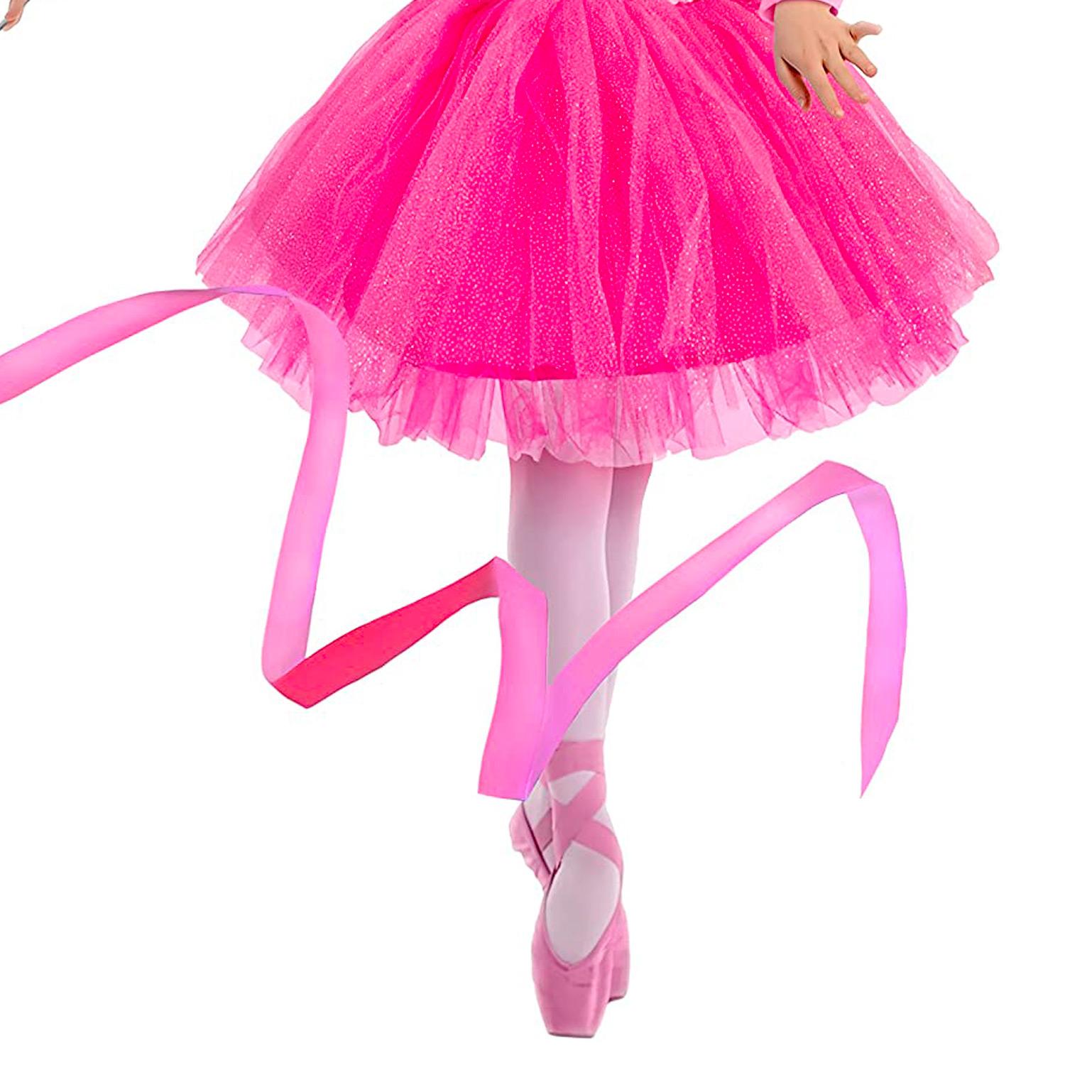 Ballerina Etoile Costume Carnevale Travestimento con Nastro in Raso Bambina