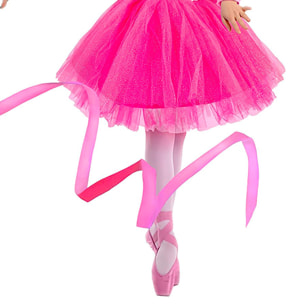 Ballerina Etoile Costume Carnevale Travestimento con Nastro in Raso Bambina