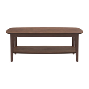 Table basse rectangulaire en bois foncé - Sadi