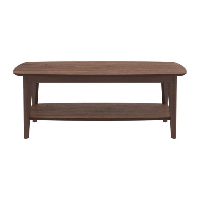 Table basse rectangulaire en bois foncé - Sadi