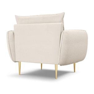 Fauteuil "Vienna" en bouclé beige
