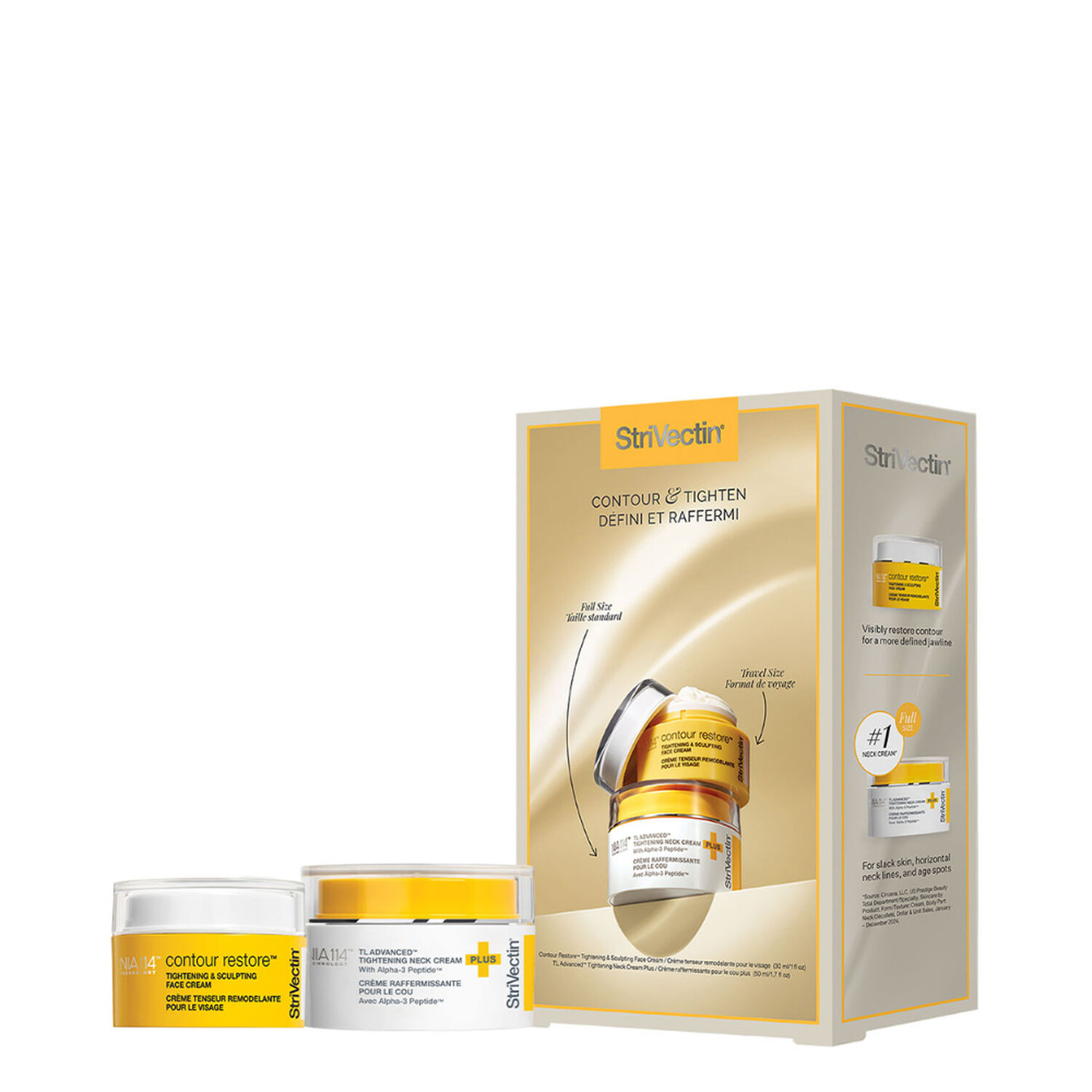 Contour & Tighten - Coffret Crème Raffermissante pour le Cou 50ml + Crème Tenseur Remodelante Visage 30ml