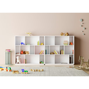 Estantería librería Nack melamina blanco 117x119x32 cm