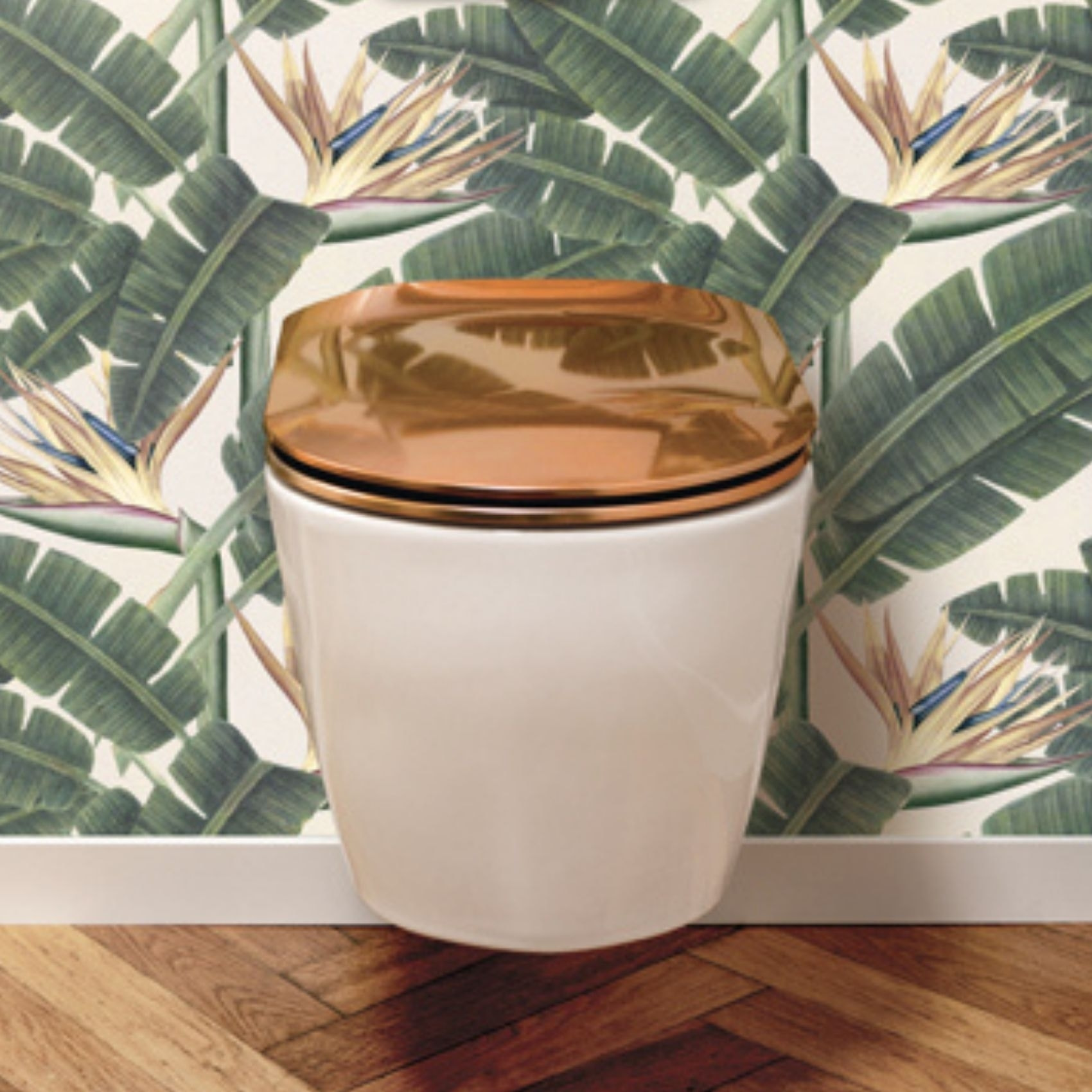 Abattant OLFA wood slim à descente assistée  - Effet métal - Cuivre