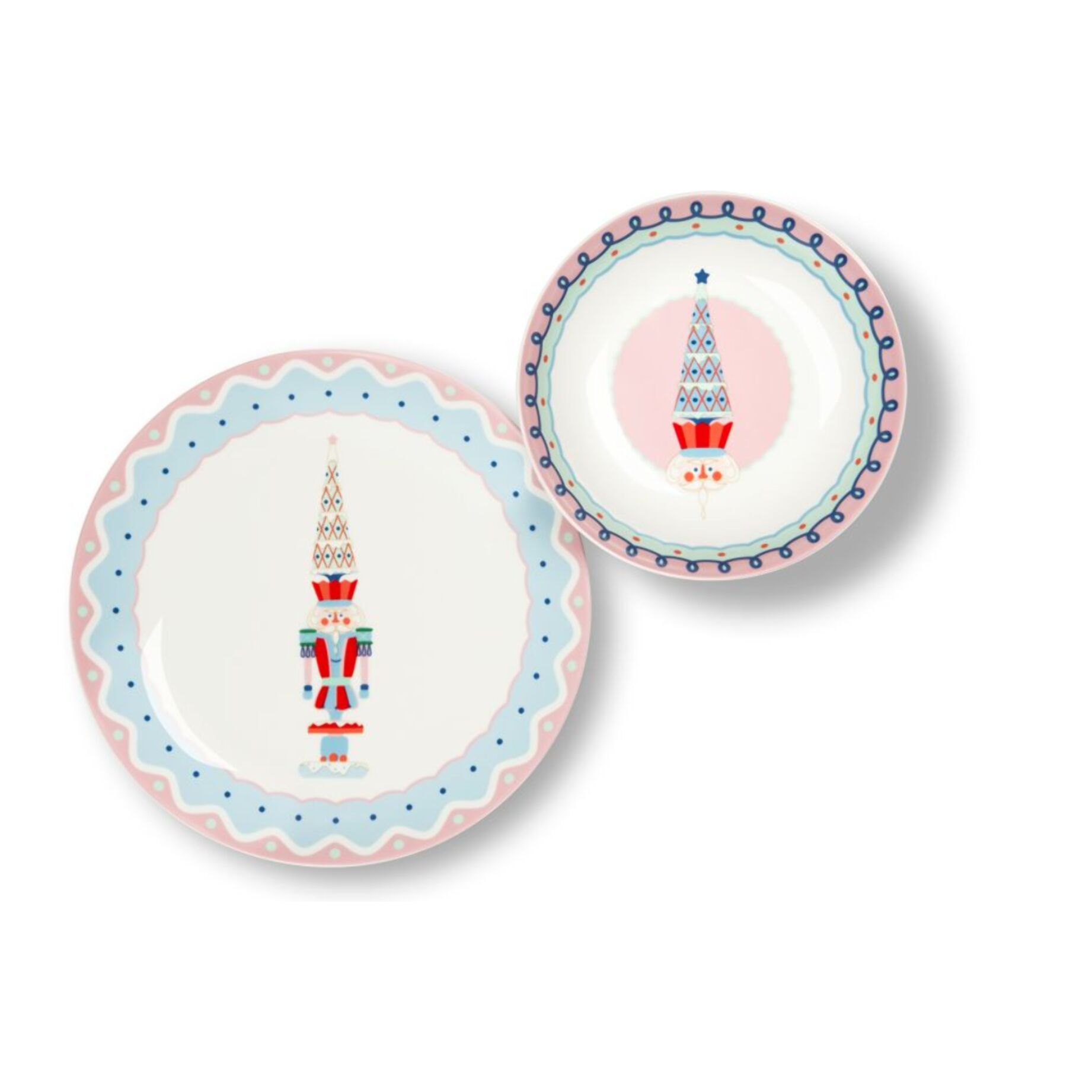 Servizio piatti 12 pezzi Excelsa - Xmas Sweet Pastels, porcellana bianca