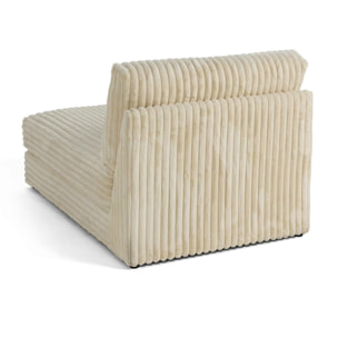 Jasper - module méridienne - en fausse fourrure côtelée - Beige