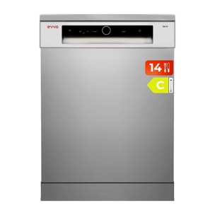 Lavavajillas EVVO D4X, 14 Cubiertos, 8 Programas, Inox, Ancho 600 mm