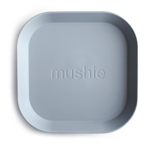 Mushie Pack Dos Platos Cuadrados Solid