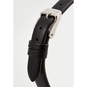 Orologio U.S. Polo Assn. in pelle nera