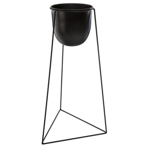 Set de 2 pots métal noir