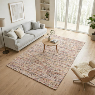 Tapis kilim fait à la main en laine motif ethnique JISO