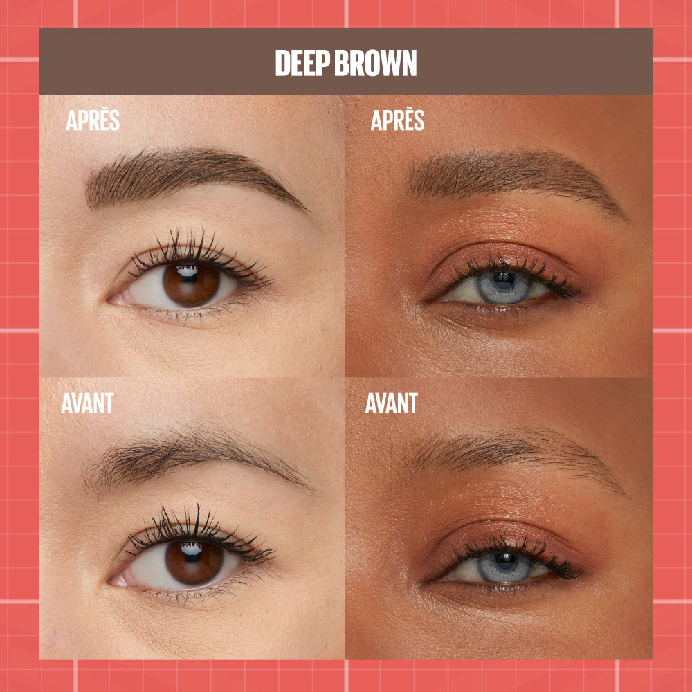 Maybelline New York Build-a-Brow Feutre et gel à sourcils 2-en-1 Deep Brown