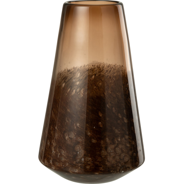 J-Line vase Cone - verre - brun foncé - large - 36.5 cm de hauteur