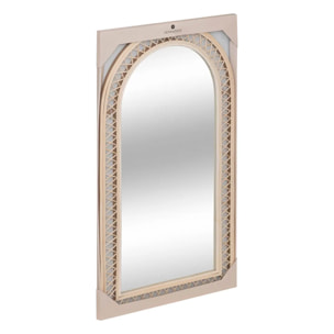 Miroir arche "Anahi" rotin marron 87x47cm