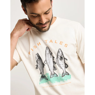 Camiseta Manga Corta Beige - Tales