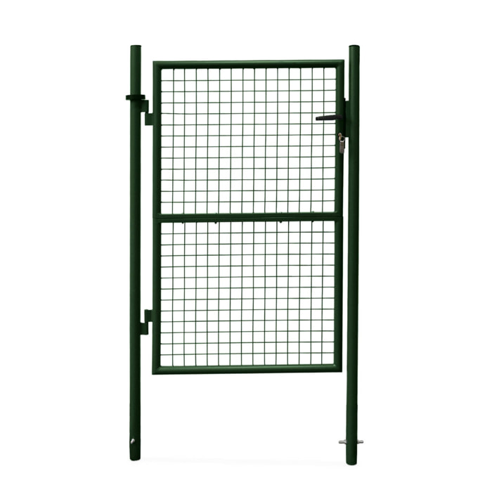 Portillon battant de jardin grillagé métal avec serrure et poignée PORTILLON 150 X 87CM