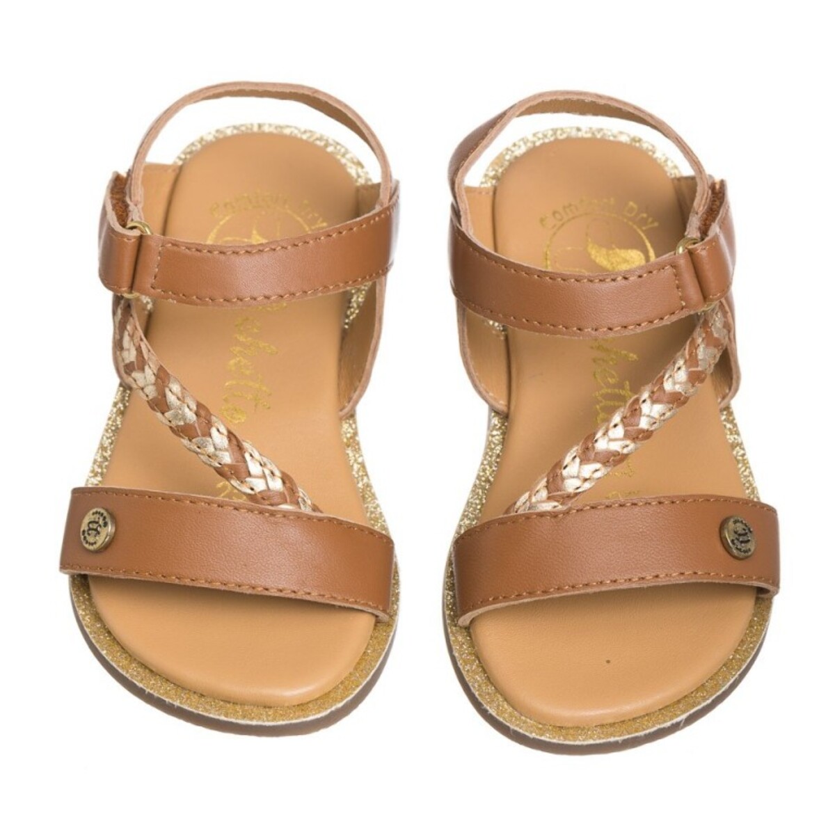 Sandalia moka para NIÑA en piel