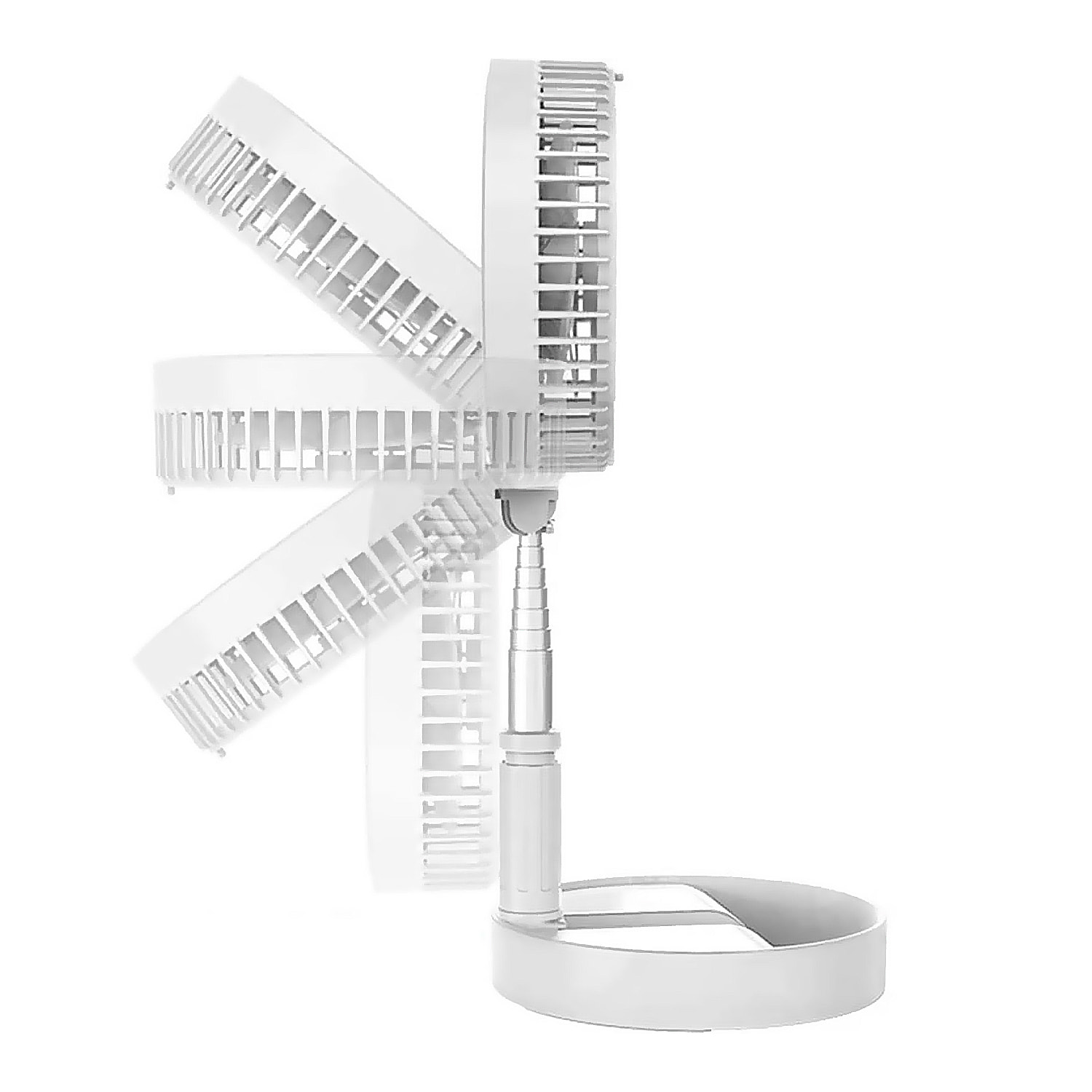 DAM Ventilatore pieghevole ed estensibile 100 cm Colore: Bianco