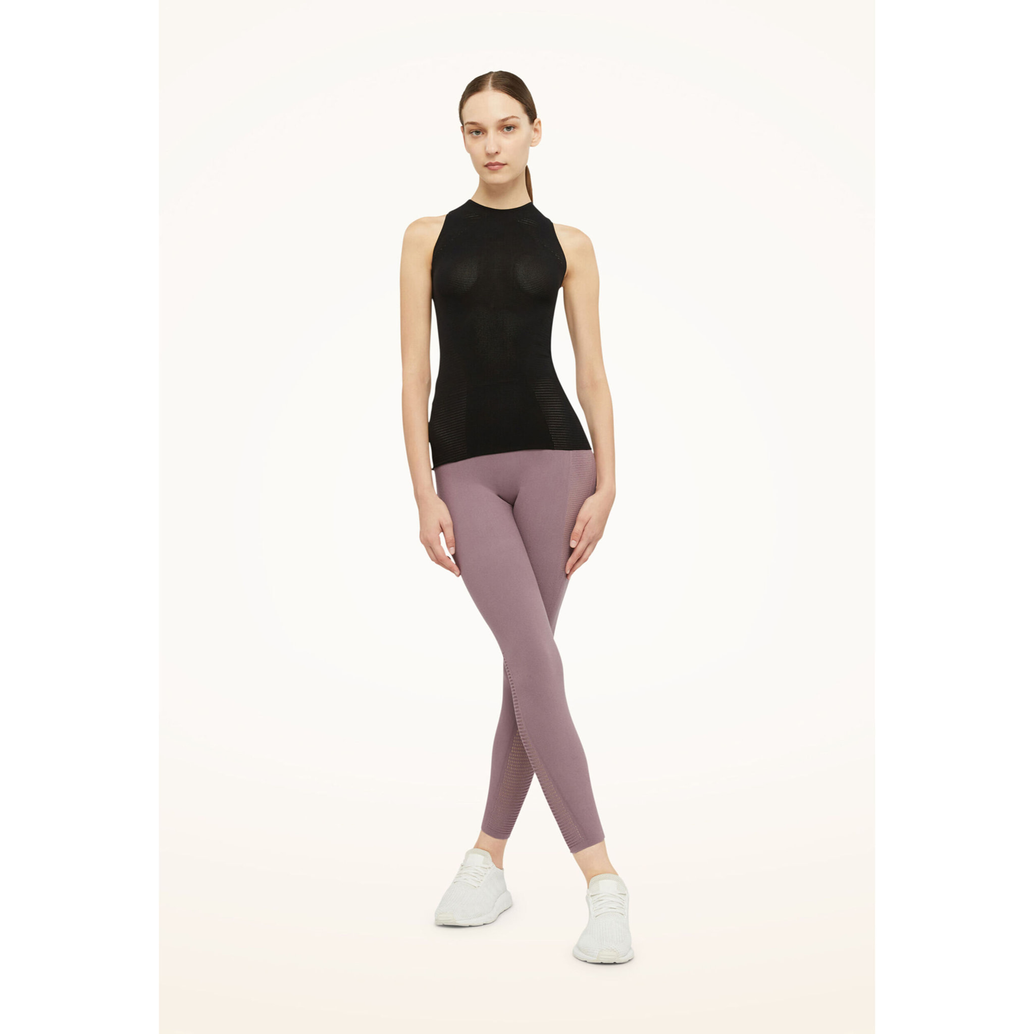 Top senza maniche Grid Net Top Sleeveless