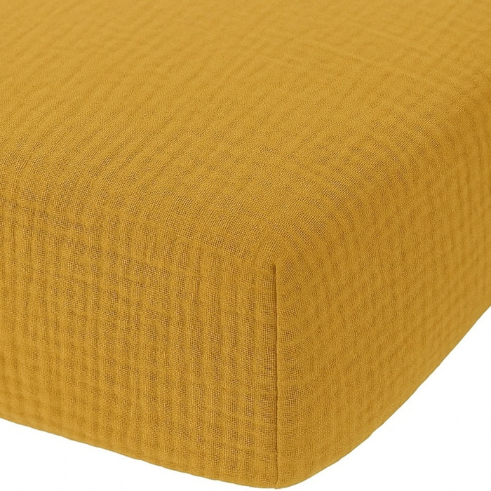 Drap Housse - Bonnet:30cm - 100% gaze De Coton Safran