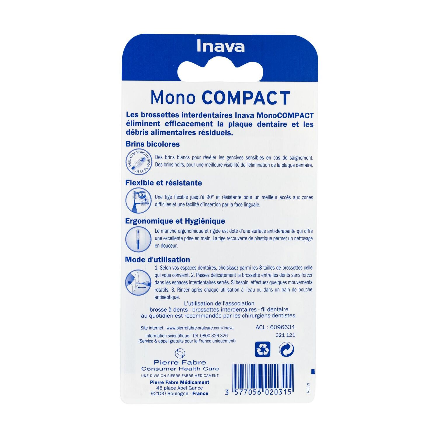 Inava MonoCompact - Brossette Interdentaire Noire (ISO 0)