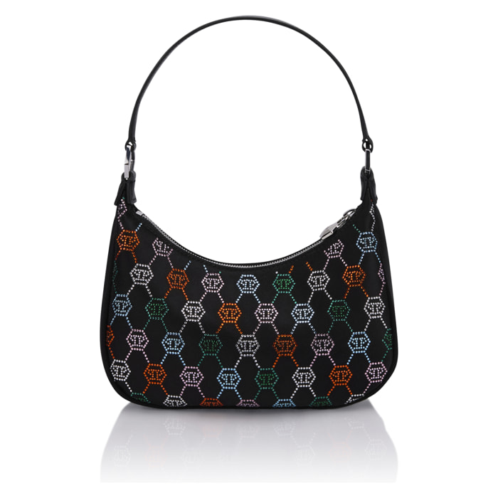 PHILIPP PLEIN Shoulder Bag Multicolor Monogram Strass