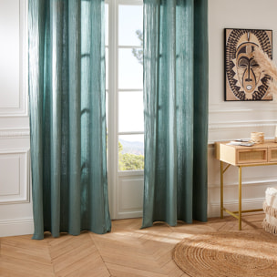 Rideau "Jamana" en coton 130x260cm vert céladon