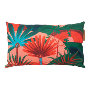 Coussin déco d'extérieur "Maoria" motif jungle 50 x 30cm en polyester