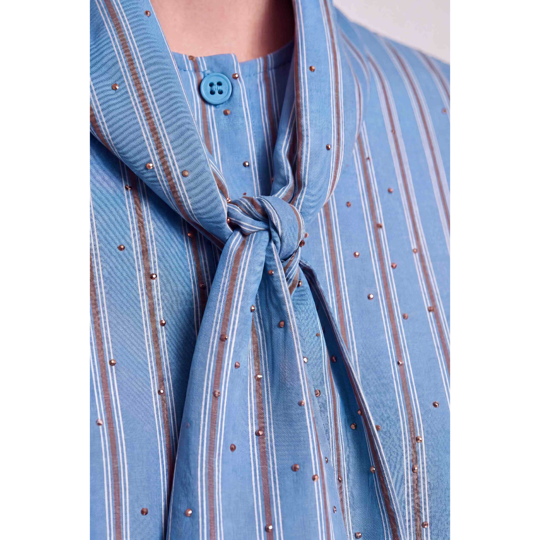 Kocca - Camicia da donna a righe con fiocco al collo Donna