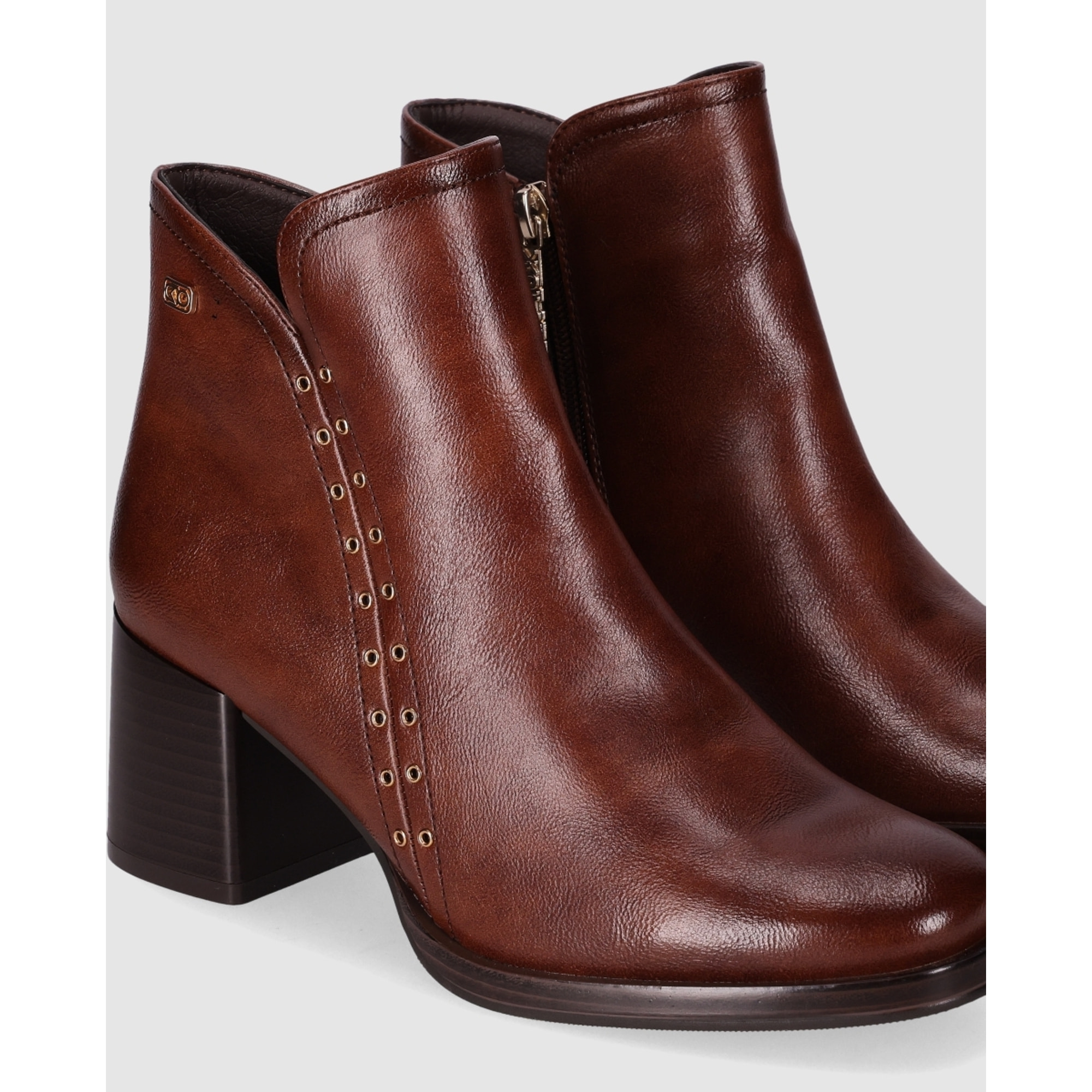 Botines - Marron - Tacón: 6 cm