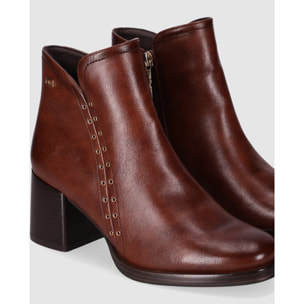 Botines - Marron - Tacón: 6 cm