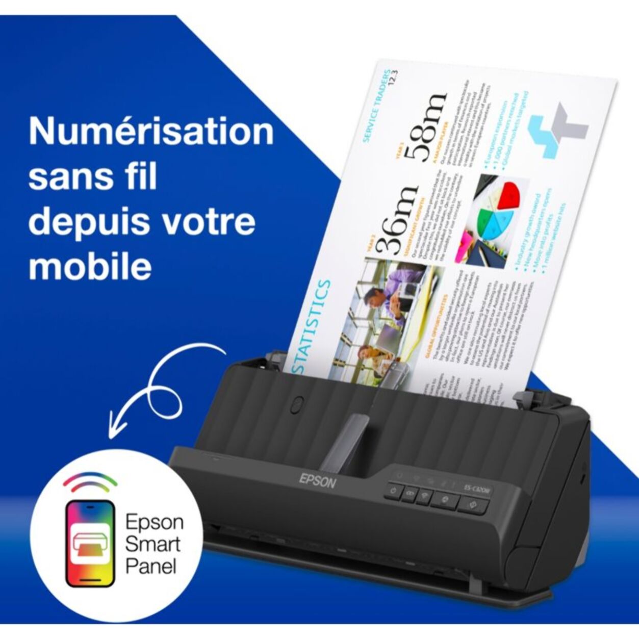 Scanner à défilement EPSON ES-C320W