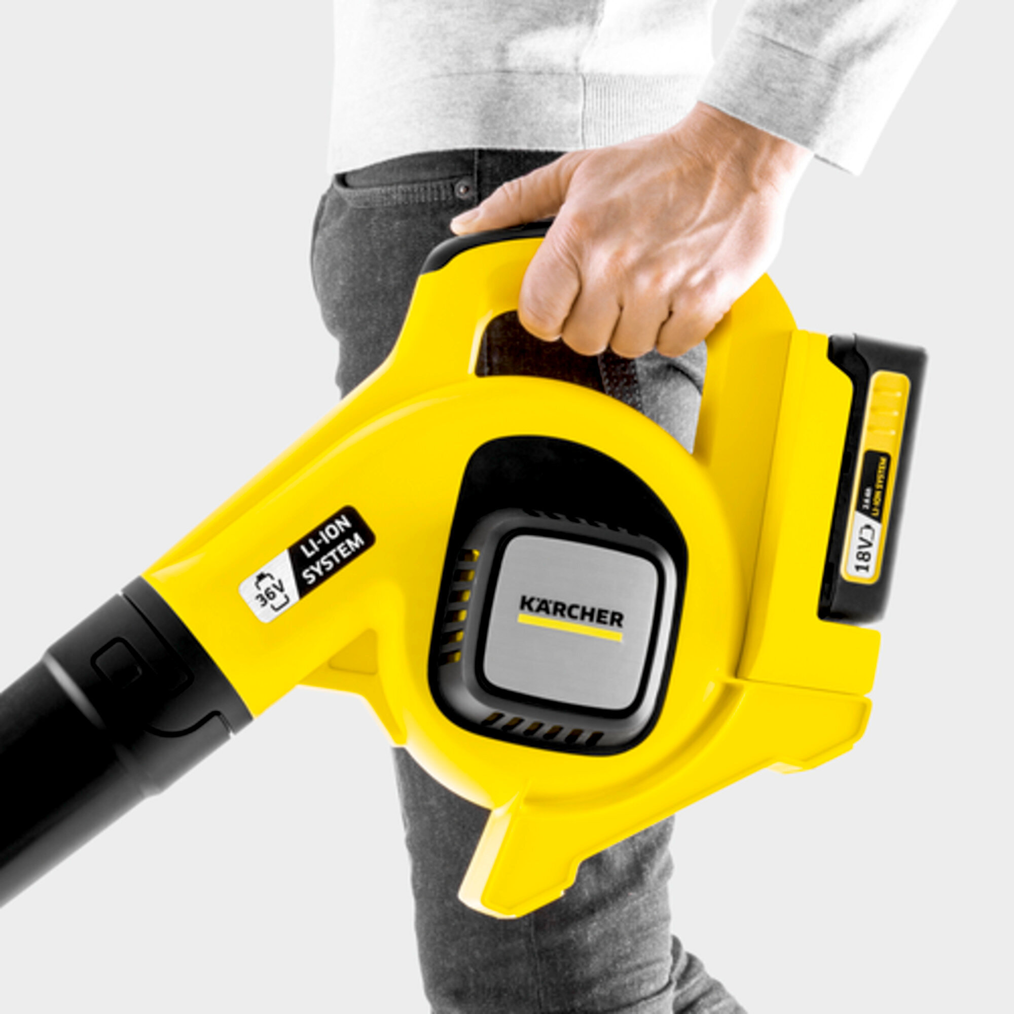 Souffleur de feuilles Karcher LBL 2 - Vitesse air 110 km/h- Volume air 450 m³/h- Batterie 18V 2-5 Ah