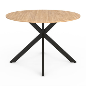 Table repas extensible Soline - Bois / Noir